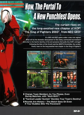 The King of Fighters 2003 (bootleg set 1) box cover back